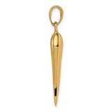 Italian Horn Charm - 14K Yellow Gold