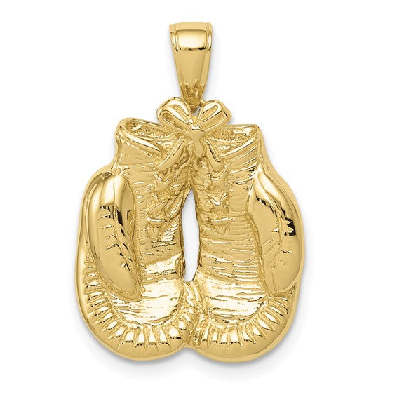 Boxing Gloves Charm - 10K Yellow Gold