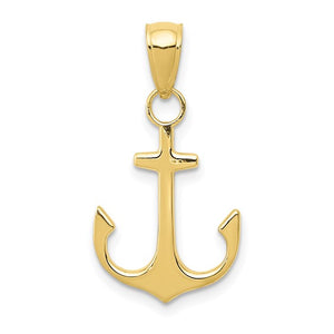 Anchor Charm - 10K Yellow Gold