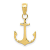 Anchor Charm - 10K Yellow Gold