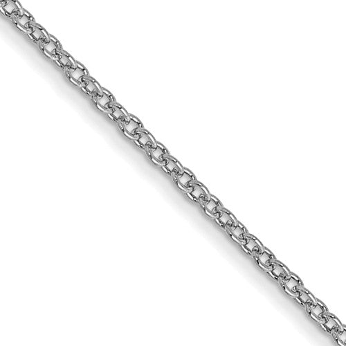 1MM Cable Chain Chain - 10K White Gold