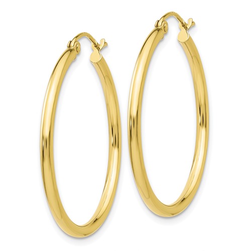 Classic Hoop Earrings - 10K Yellow Gold
