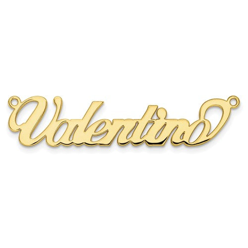 Polished Script Nameplate - 10K Yellow Gold
