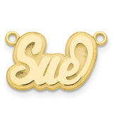 3D Script Nameplate - 10K Yellow Gold