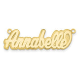 3D Script Nameplate - 10K Yellow Gold