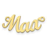 Curved Script Nameplate - 10K Yellow Gold