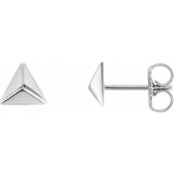Pyramid Earrings - Sterling Silver