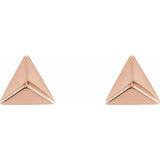 Pyramid Earrings - Platinum