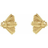 Bee Earrings - 14K Yellow Gold