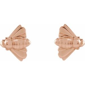 Bee Earrings - 14K Rose Gold