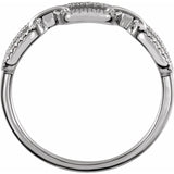 Diamond Chain Link Ring - 14K White Gold