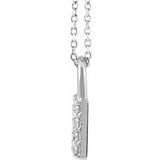 Diamond Lock Necklace - 14K White Gold