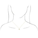 Diamond Initial Necklace (Adjustable 16"-18") - 14K Yellow Gold
