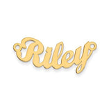 Curved Script Nameplate - 10K Yellow Gold