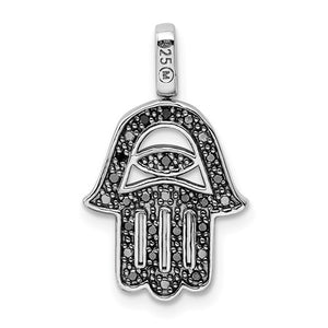 Reversible Hamsa Charm - Sterling Silver