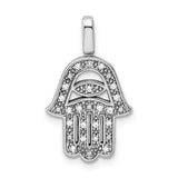 Reversible Hamsa Charm - Sterling Silver