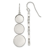 Disc Drop Earrings - Sterling Silver