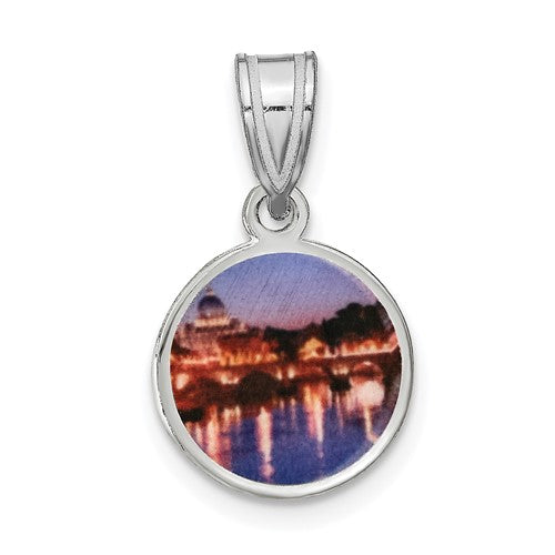 Round Photo Charm - Sterling Silver