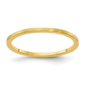 Satin Stacker Ring - 14K Yellow Gold