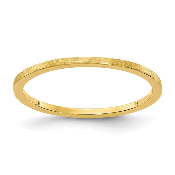Satin Stacker Ring - 14K Yellow Gold