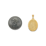 Medium Thumbprint Charm - 10K or 14K Yellow Gold
