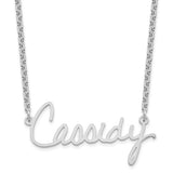 Signature Nameplate on 16" or 18" Chain - Sterling Silver