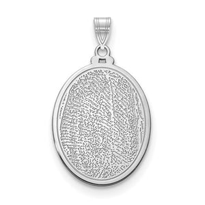 Medium Thumbprint Charm - Sterling Silver