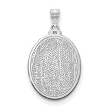 Medium Thumbprint Charm - Sterling Silver