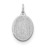 Small Thumbprint Charm - Sterling Silver