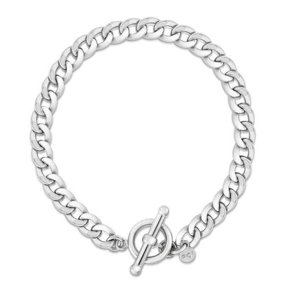 Curb Toggle Bracelet - Sterling Silver