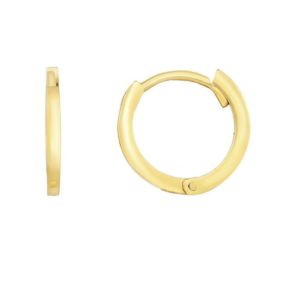 Skinny Huggie Earrings - 14K Yellow Gold
