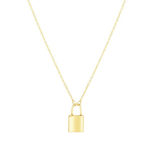 Lock Necklace - 14K Yellow Gold