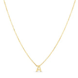 Mini Initials Necklace - 14K Yellow Gold